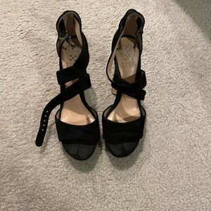 Black platform high heels